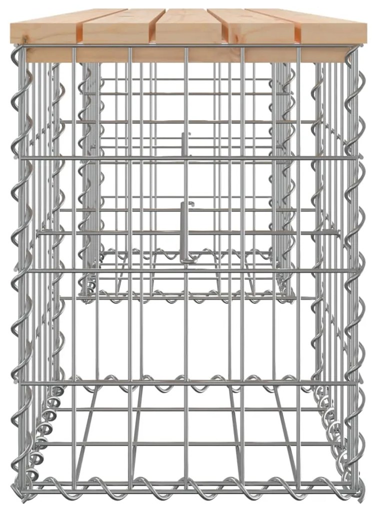 Banco de jardim c/ design gabião 103x31x42 cm pinho maciço