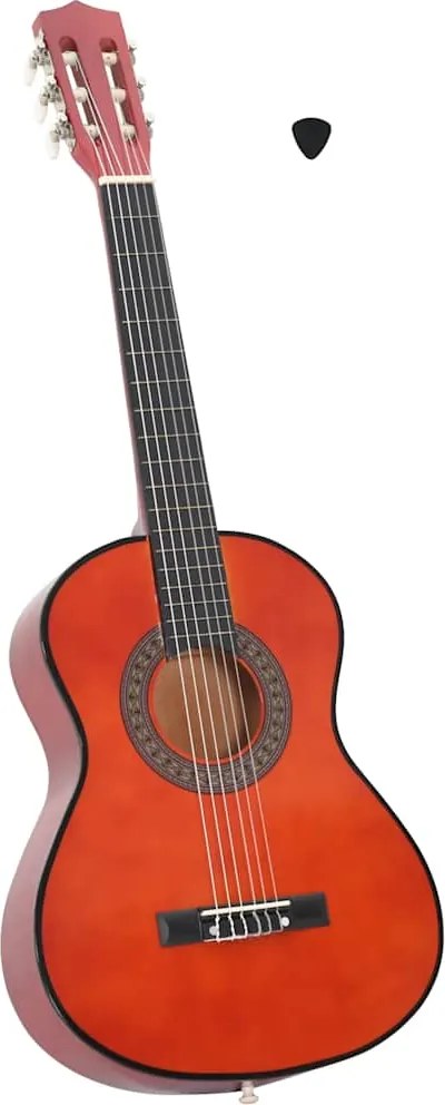 vidaXL Guitarra clássica iniciantes/crianças 1/2 34" madeira de tilia