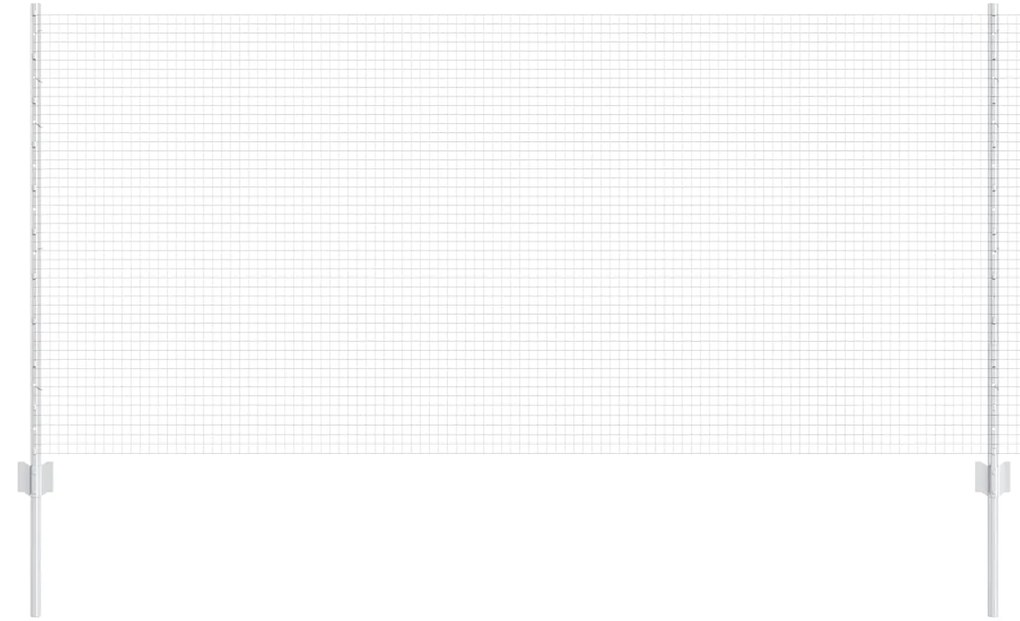 vidaXL Cerca e Poste Prateado 1 x 25 m Aço