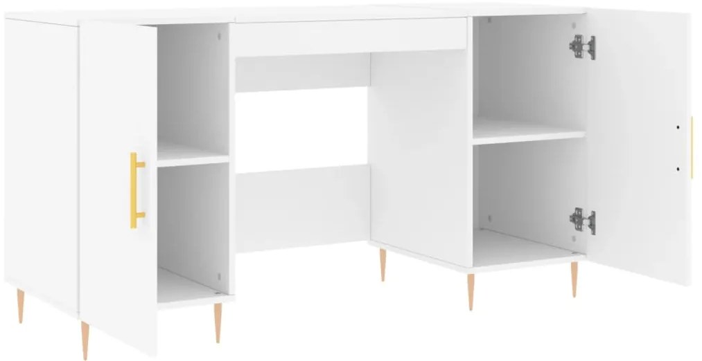 Secretária 140x50x75 cm derivados de madeira branco