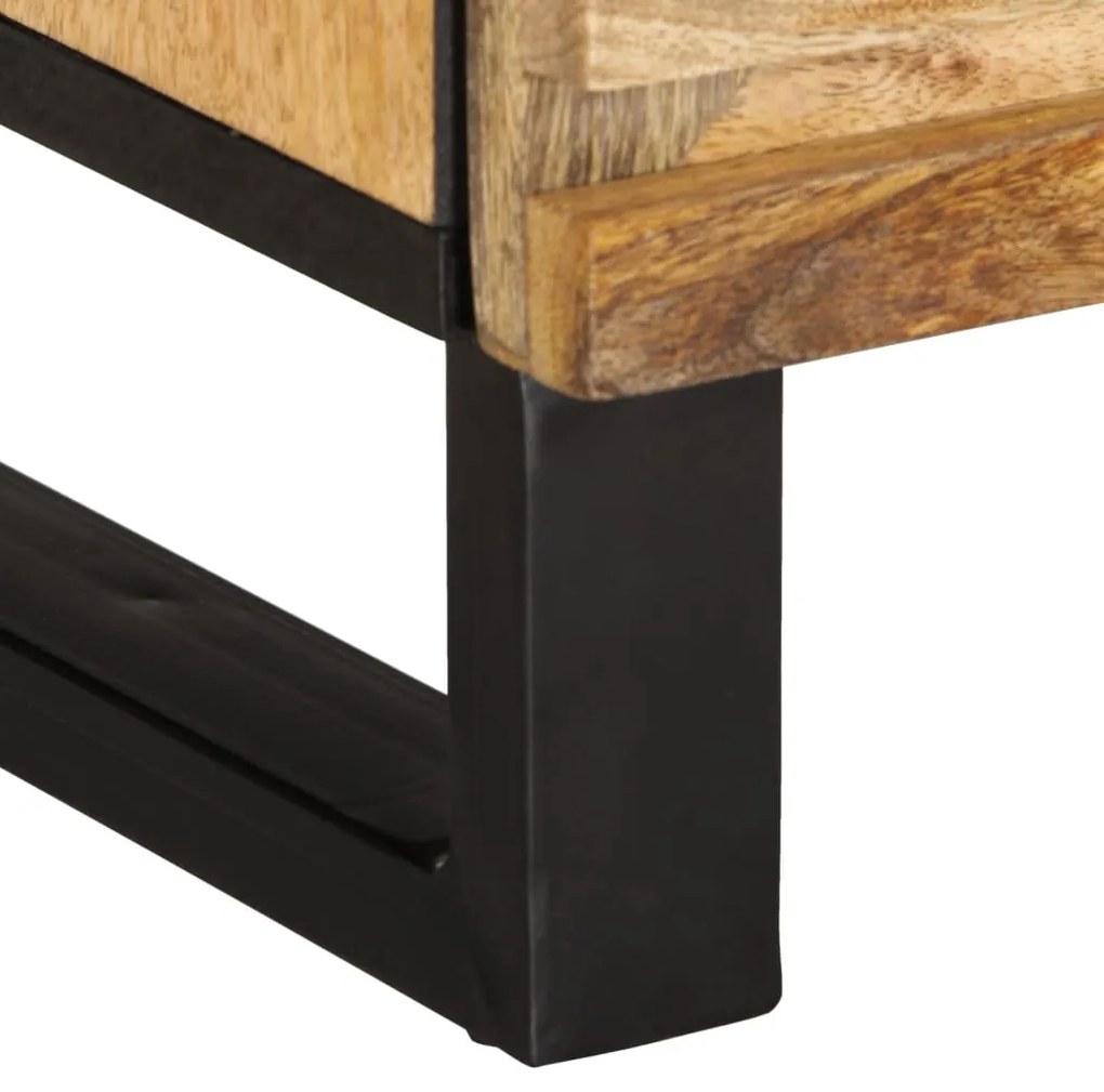 Móvel TV 100x34x46 cm madeira de mangueira áspera maciça