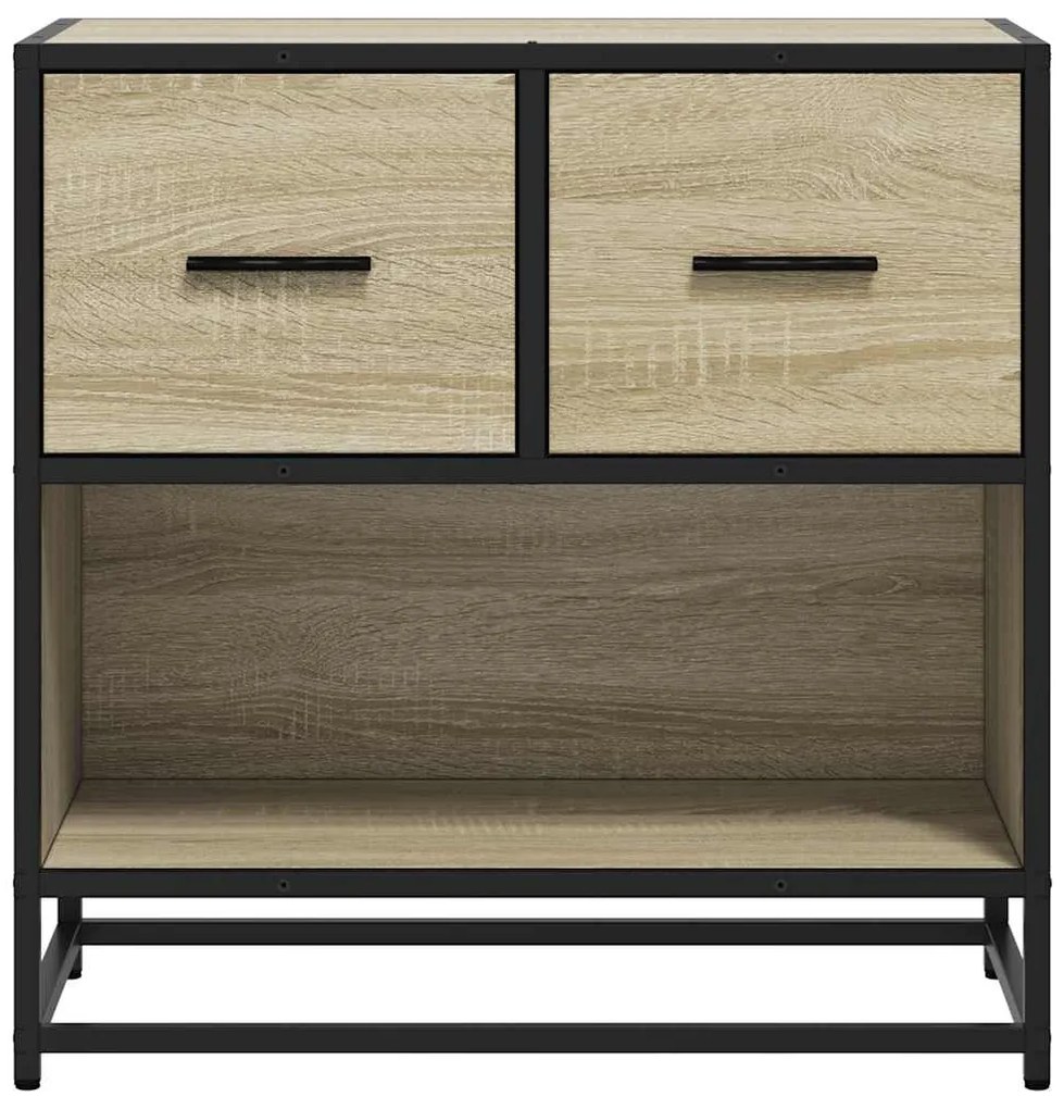 Mesa de cabeceira Sonoma carvalho 60x31x60 cm madeira e metal