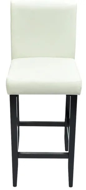 Bancos de bar 2 pcs couro artificial branco