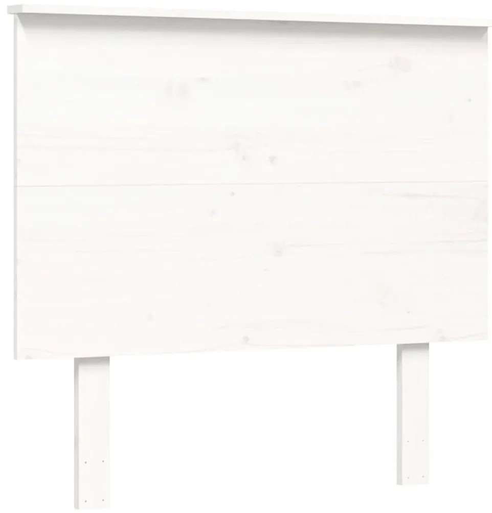 Cama sem colchão 100x200 cm madeira de pinho maciça branco