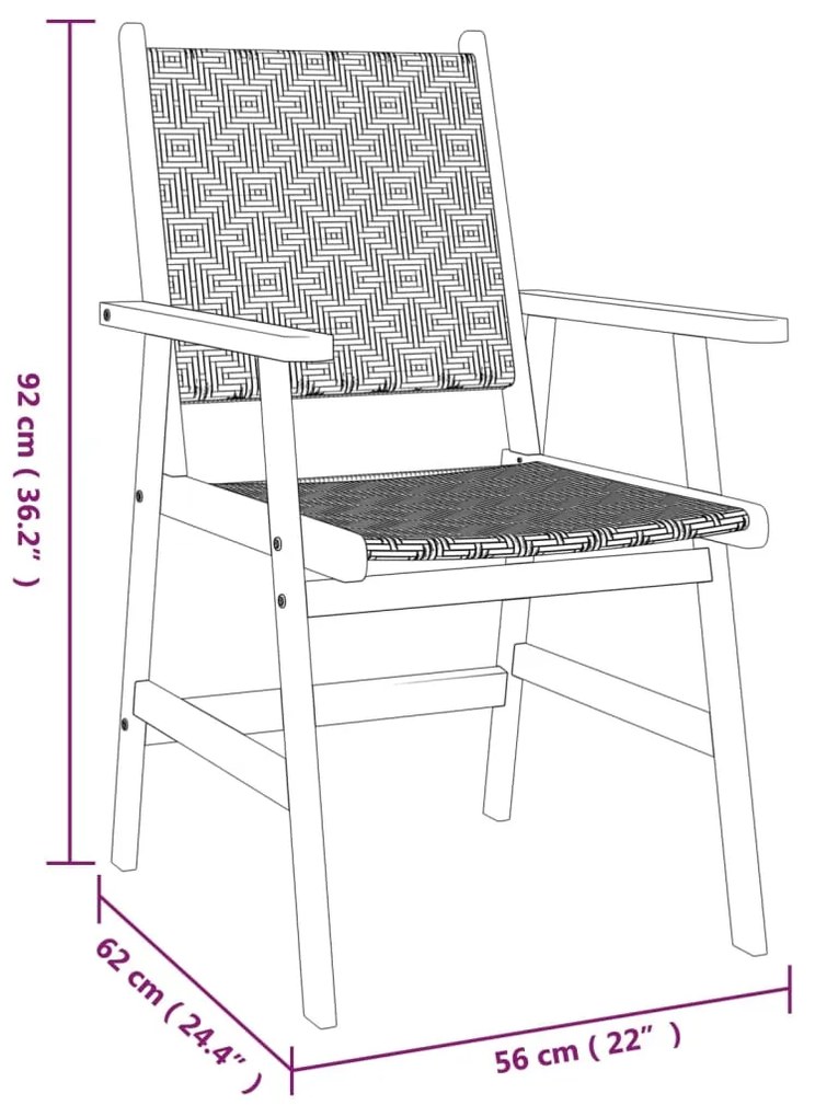 5 pcs conjunto de jantar para jardim madeira de acácia maciça