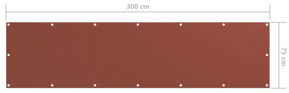 Tela de varanda 75x300 cm tecido Oxford terracota