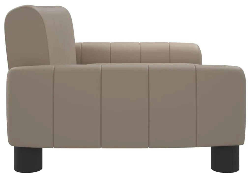 Sofá infantil 70x45x30 cm couro artificial cappuccino