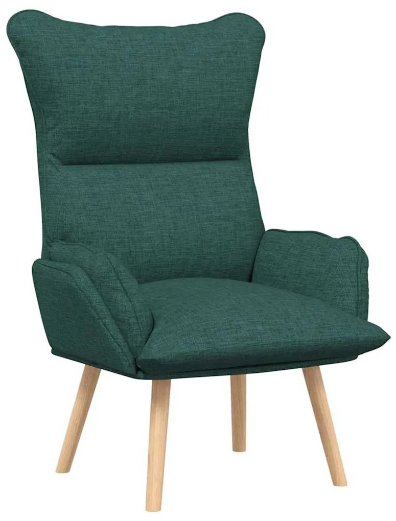Poltrona Relaxante vidaXL Verde Escuro em Tecido