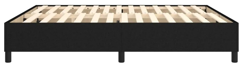 Estrutura de cama sem colchão 160x200 cm tecido preto