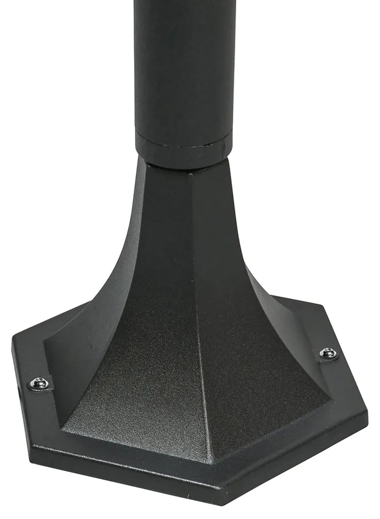 Candeeiro de pé clássico para exterior preto 170cm IP44 - New Orleans 1