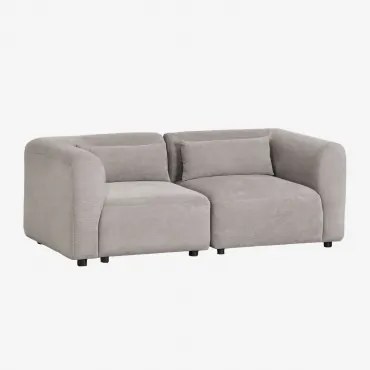 Fogler Sofá Modular De 2 Peças Bombazina Cinzento Toupeira Claro - Sklum