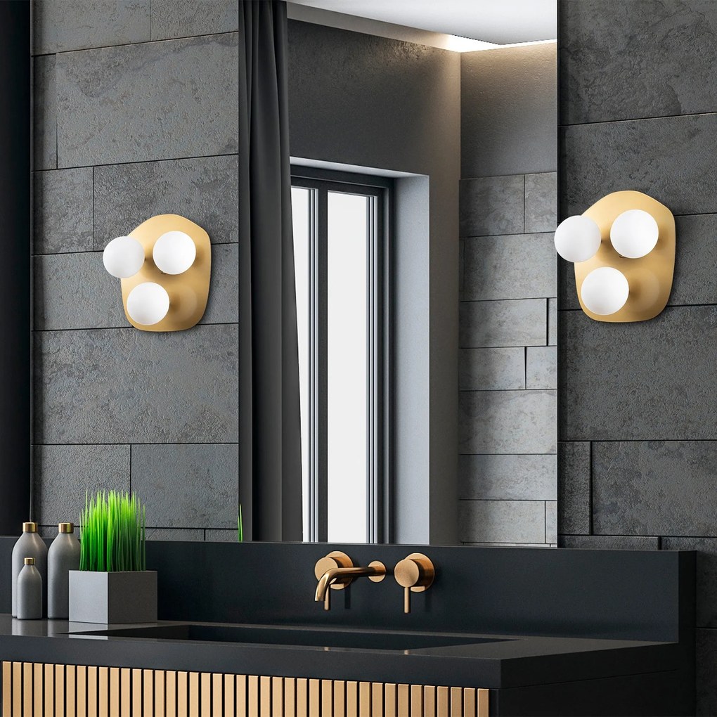 Aplique de Parede Well – Dourado – 37 x 44 x 45 cm