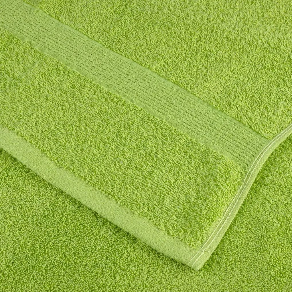 6pcs Conjunto toalhas banho premium SOLUND 600 gsm verde maça