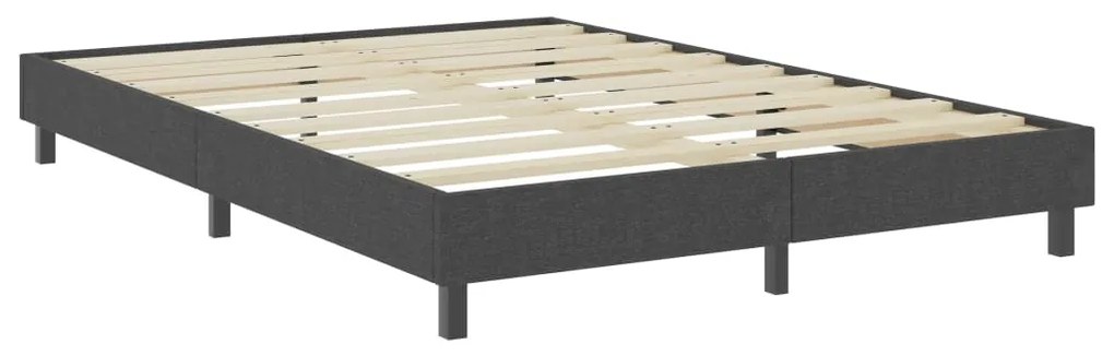 Cama boxspring 160x200 cm tecido cinzento