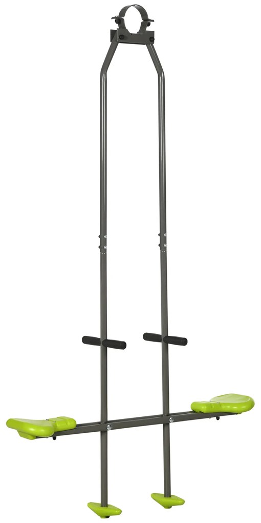 Outsunny Balanço Duplo para Crianças em Aço e Plástico para Portão 3-6 Anos 97,5x23x170 cm Verde | Aosom Portugal