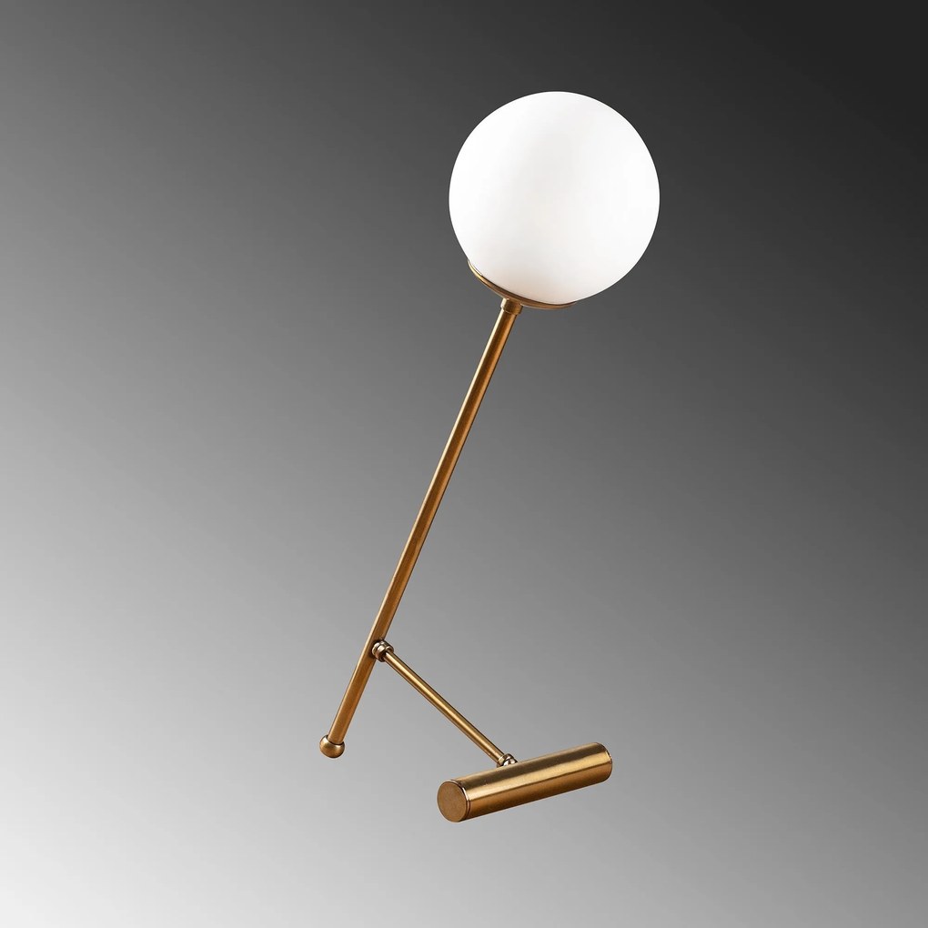 Candeeiro de Mesa Golf – Branco Vintage – 30 x 30 cm