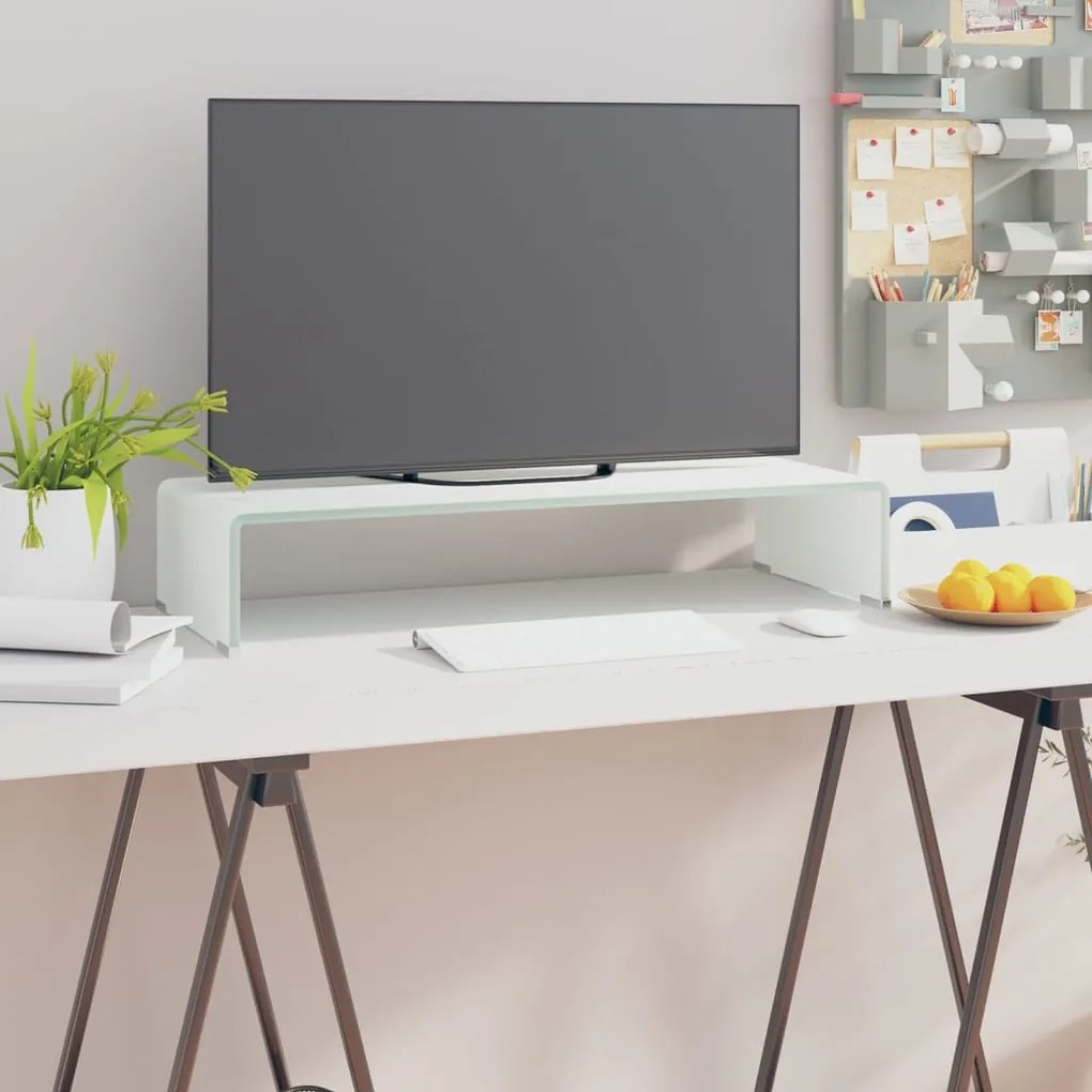 vidaXL Suporte de TV/monitores em vidro 70x30x13 cm verde