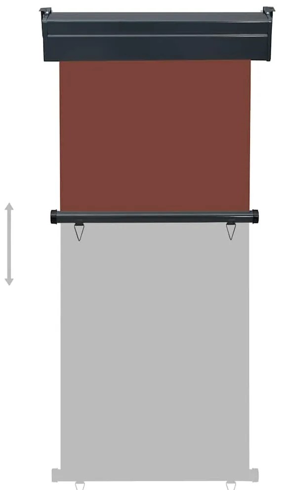 Toldo lateral para varanda 80x250 cm castanho