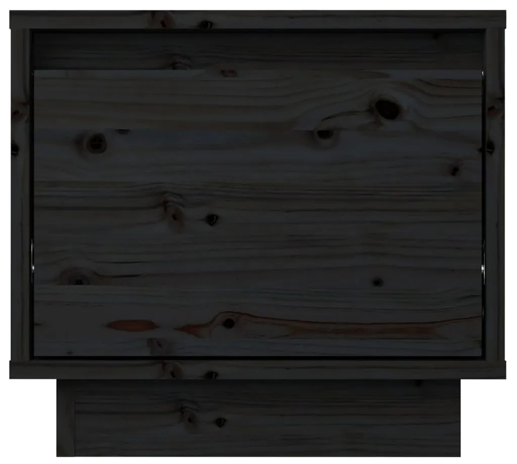 Mesas de cabeceira 2 pcs 35x34x32 cm pinho maciço preto