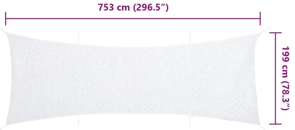 Rede de camuflagem com saco de arrumação 753x199 cm branco