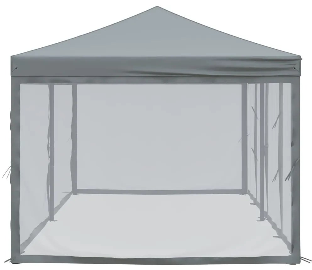 Tenda para festas dobrável com paredes laterais 3x6 m antracite