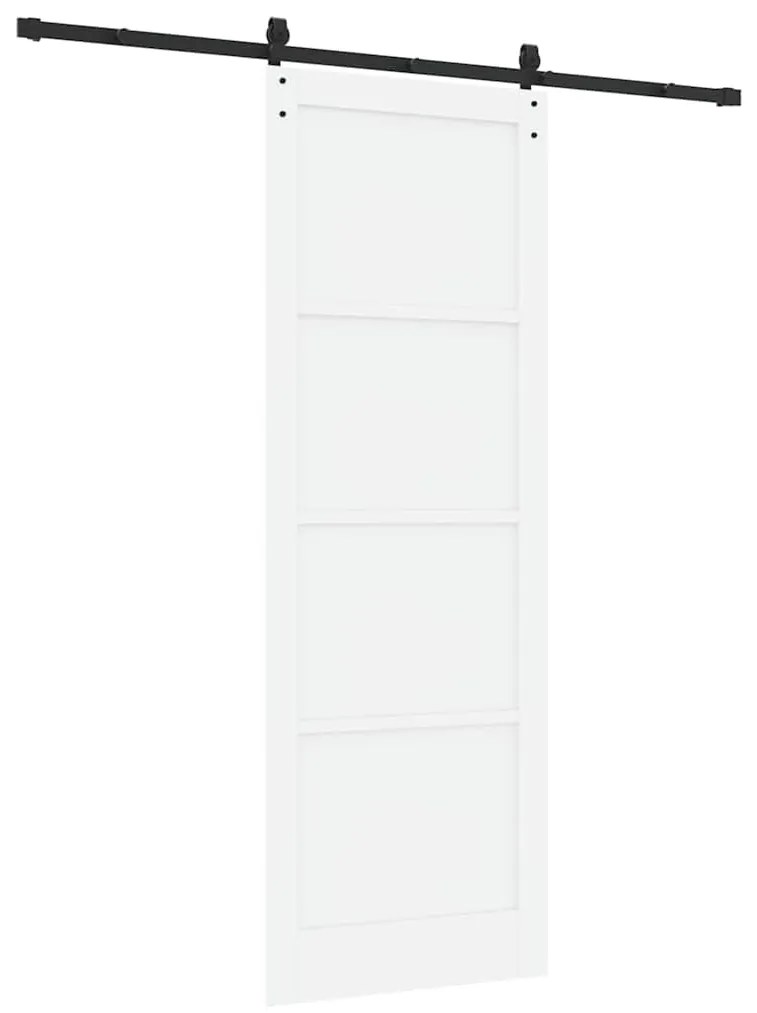 porta deslizante vidaXL com conjunto de ferragens Branca 83x232 cm Mad