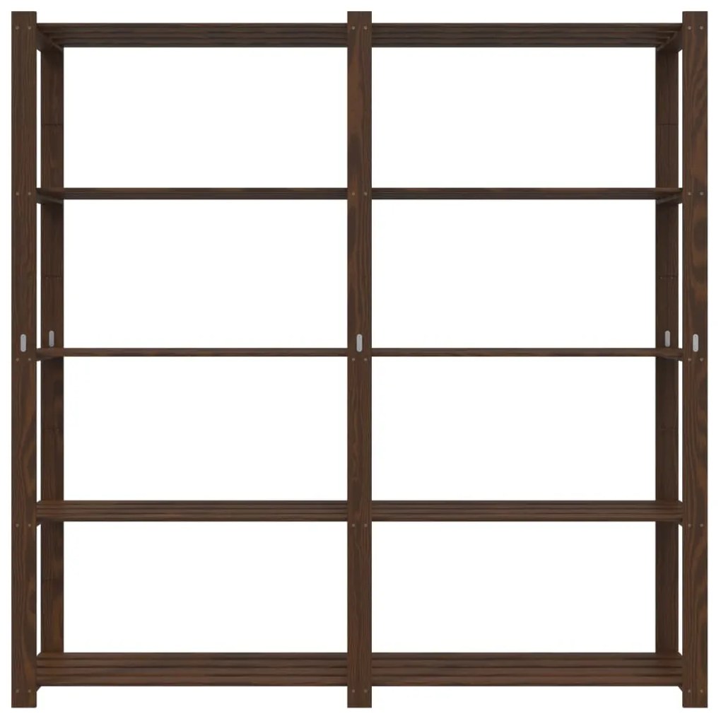 Unidade de 5 prateleiras 170x38x170 cm pinho maciço castanho