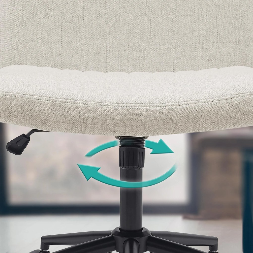 Cadeira de Escritório Kingman tecido creme