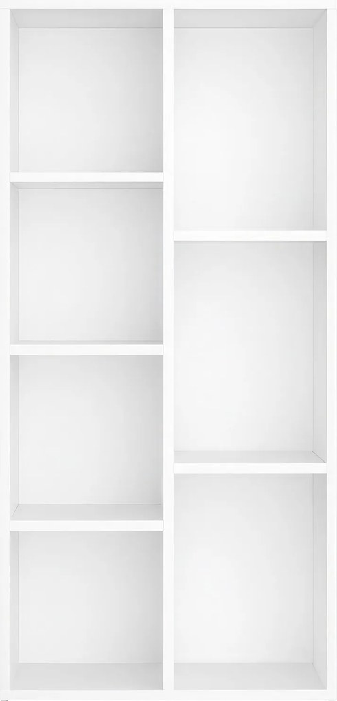 Estante com 7 compartimentos 24,5 x 50,5 x 106,5 cm branco