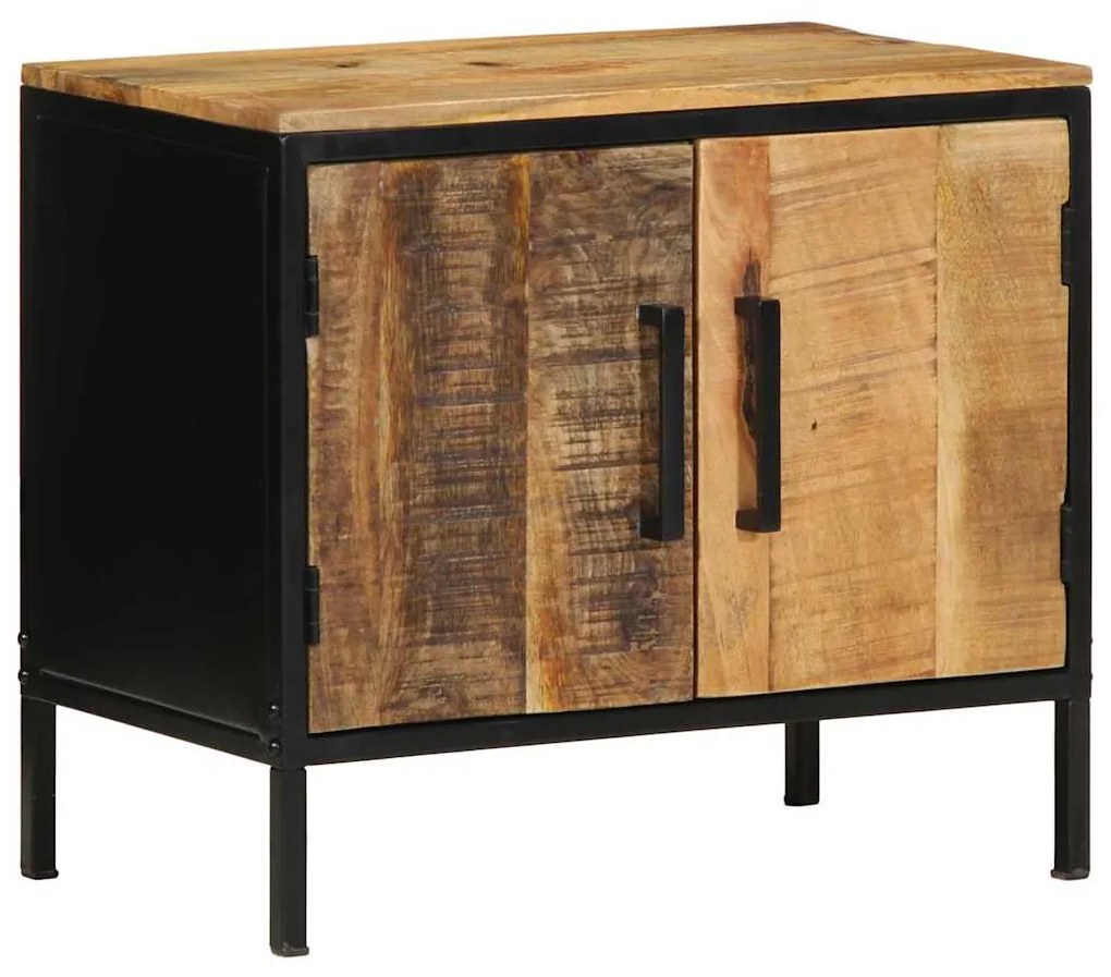 Mesa de Cabeceira 50x30x45 cm Madeira Maciça de Mangueira