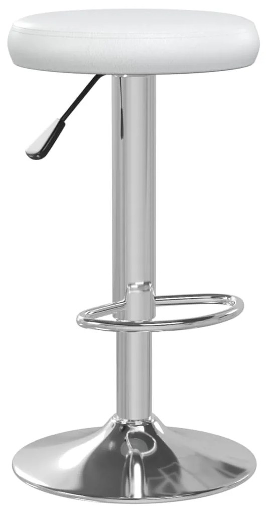 Bancos de bar 2 pcs couro artificial branco