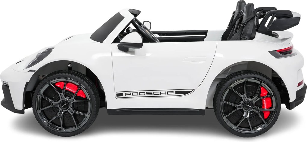 Carro elétrico para Crianças 3 a 9 anos, 24V 4x4 2 lugares Porsche 911 GT 3 MP4 Branco