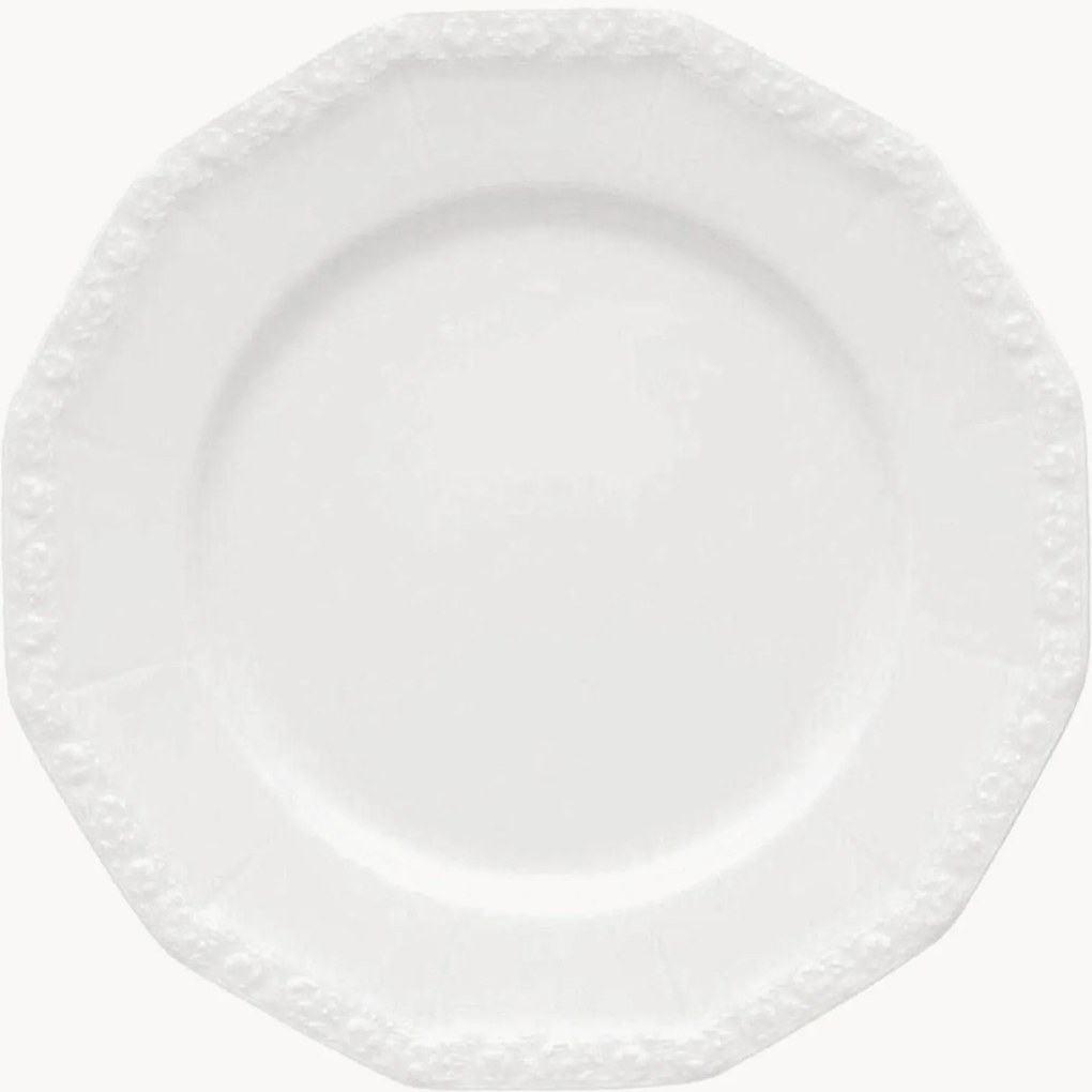 Pratos de jantar em porcelana Maria White, conjunto de 6