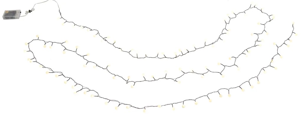 Cordão de luzes de Natal verde com 100 LEDs branco 5m IP44 - Dasher