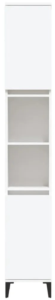 Armário casa de banho 30x30x190 cm derivados de madeira branco
