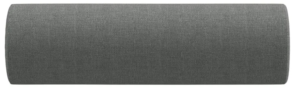 Almofadas decorativas 2 pcs Ø15x50 cm tecido cinzento-escuro