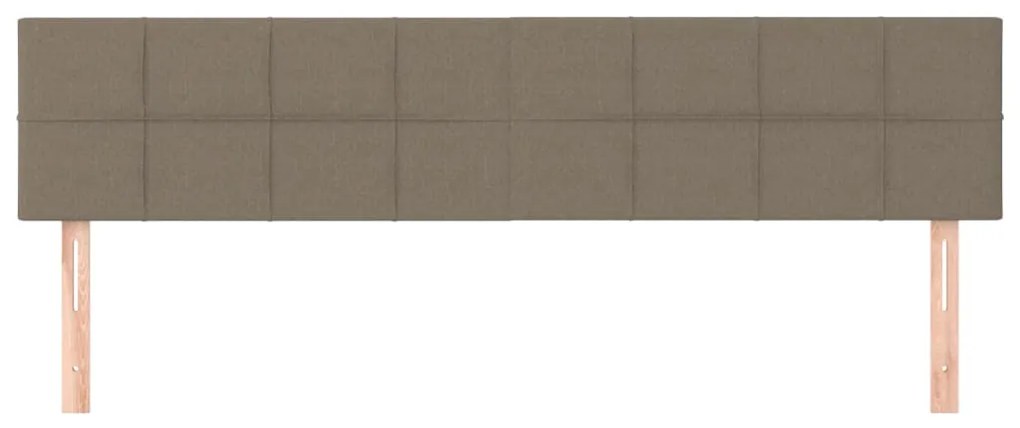 Cabeceira cama 2 pcs tecido 90x5x78/88 cm cinzento-acastanhado