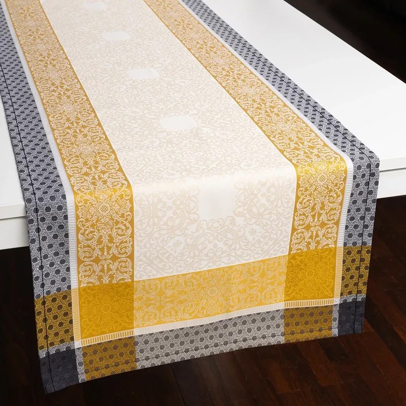 47x180 cm - Caminho de mesa 100% algodão jacquard