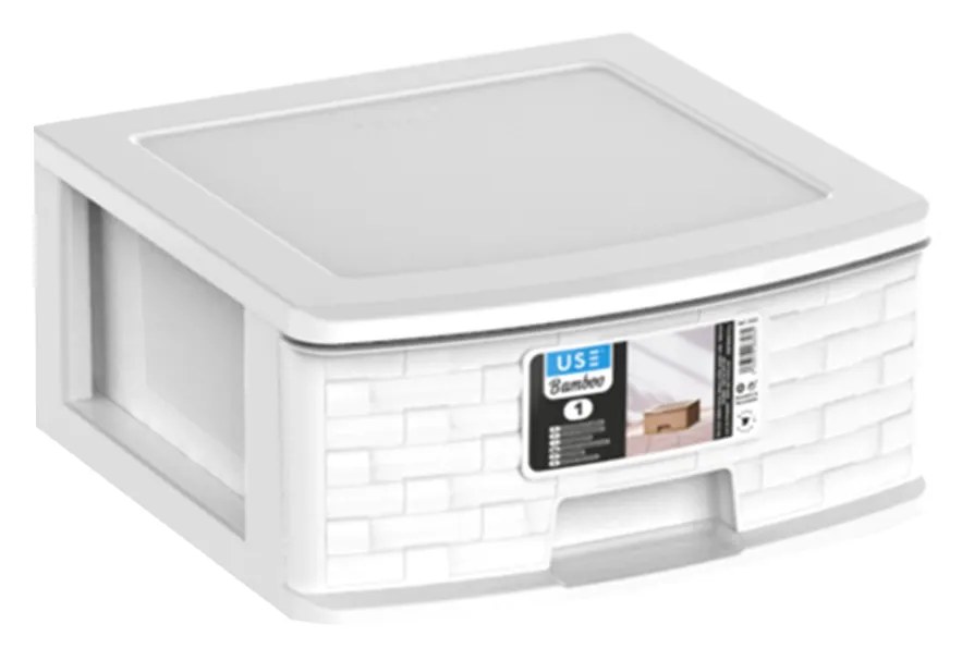 Caixa Organizadora 1 Gaveta Branco 39X39X18cm