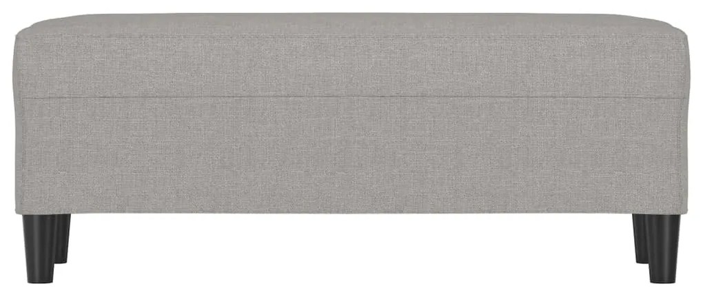 Banco 100x35x41 cm tecido cinza-claro