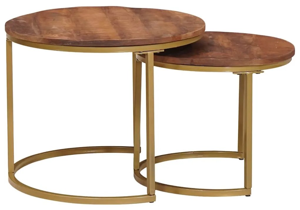 vidaXL Mesas de Café Empilháveis 2 pcs