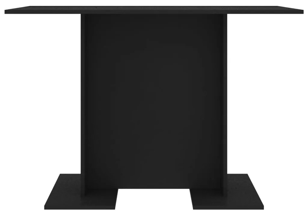 Mesa de jantar 110x60x75 cm derivados de madeira preto