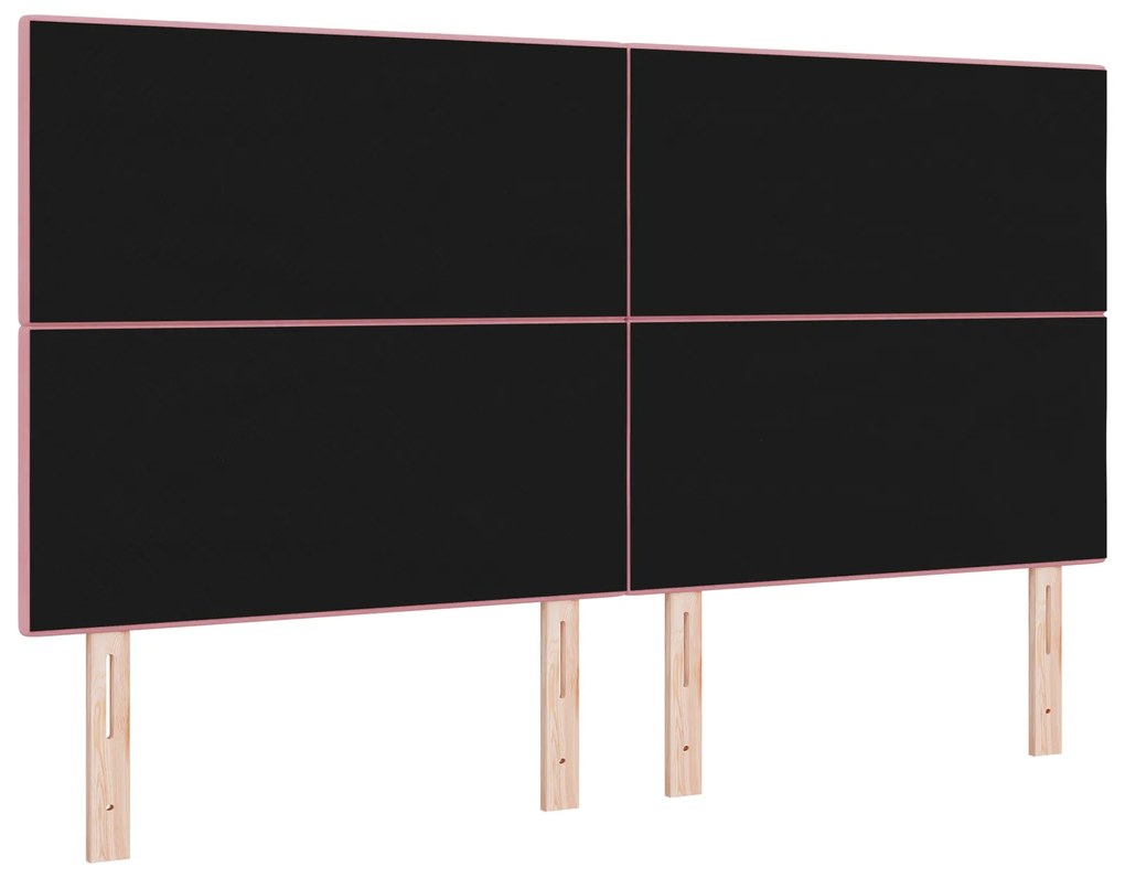 Cabeceira vidaXL Botões Estofada Rosa 180 cm Veludo