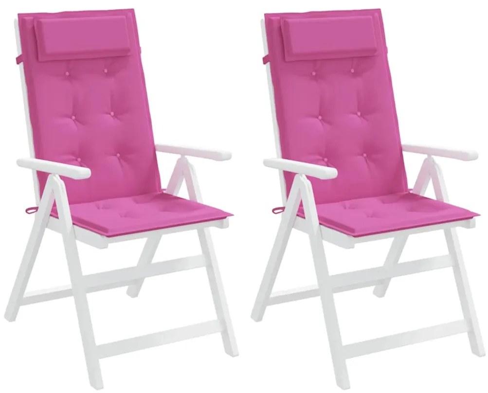 Almofadões p/ cadeira encosto alto 2 pcs tecido oxford rosa