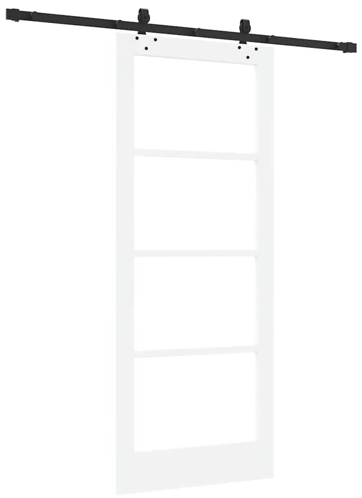 Porta Deslizante vidaXL com Conjunto de Hardware 'ORKDAL'Branco Madeir