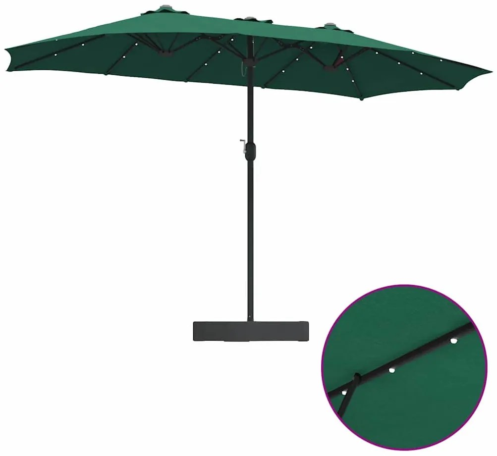 Guarda-sol de Jardim Verde 385 x 209 x 244 cm tecido