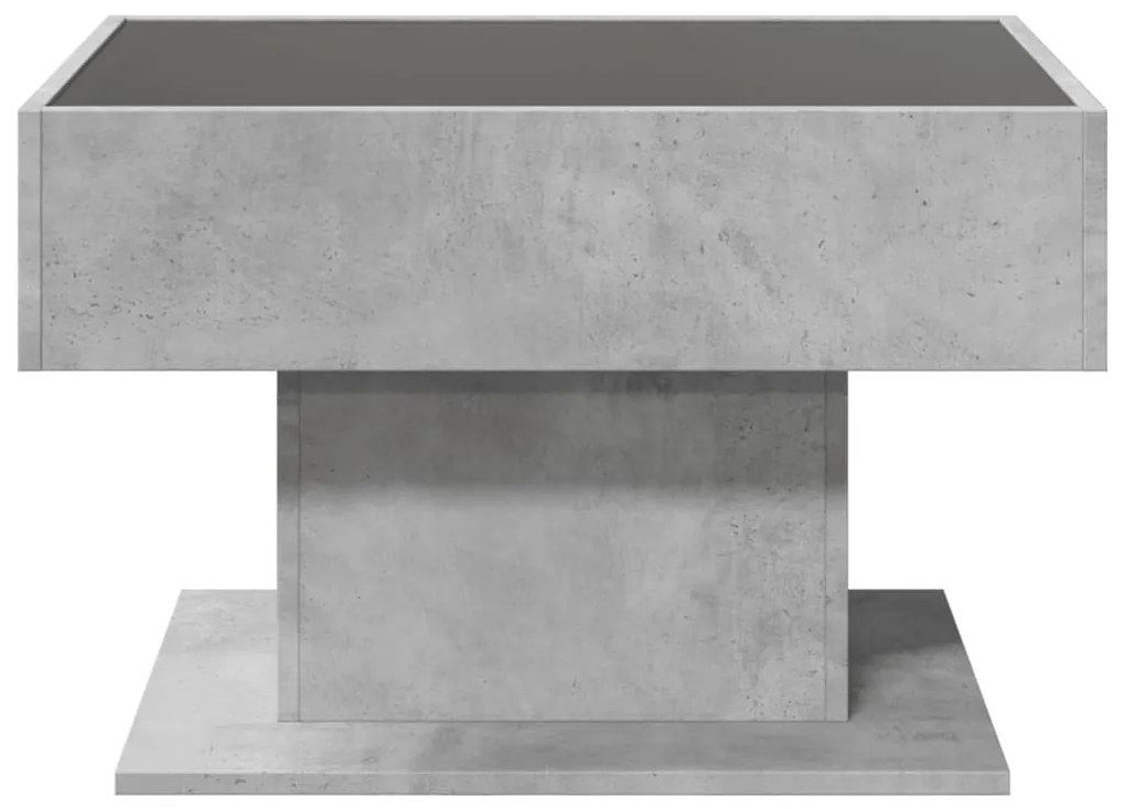 Mesa de centro c/ LEDs 70x50x45 cm derivados de madeira
