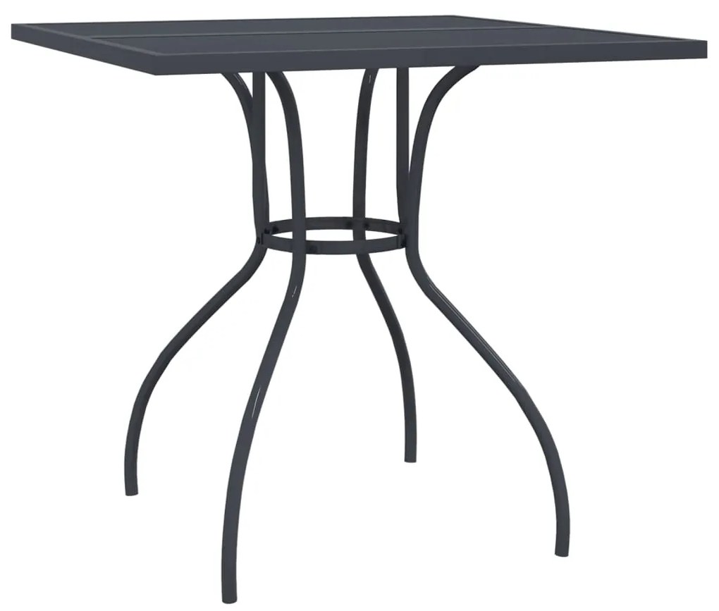 3 pcs conjunto de jantar para jardim rede de metal antracite