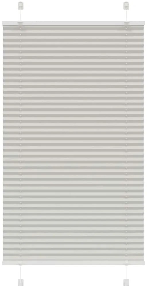 Cinzento Luz Plissada Cega 75x100 cm Largura Tecido 74,4 cm