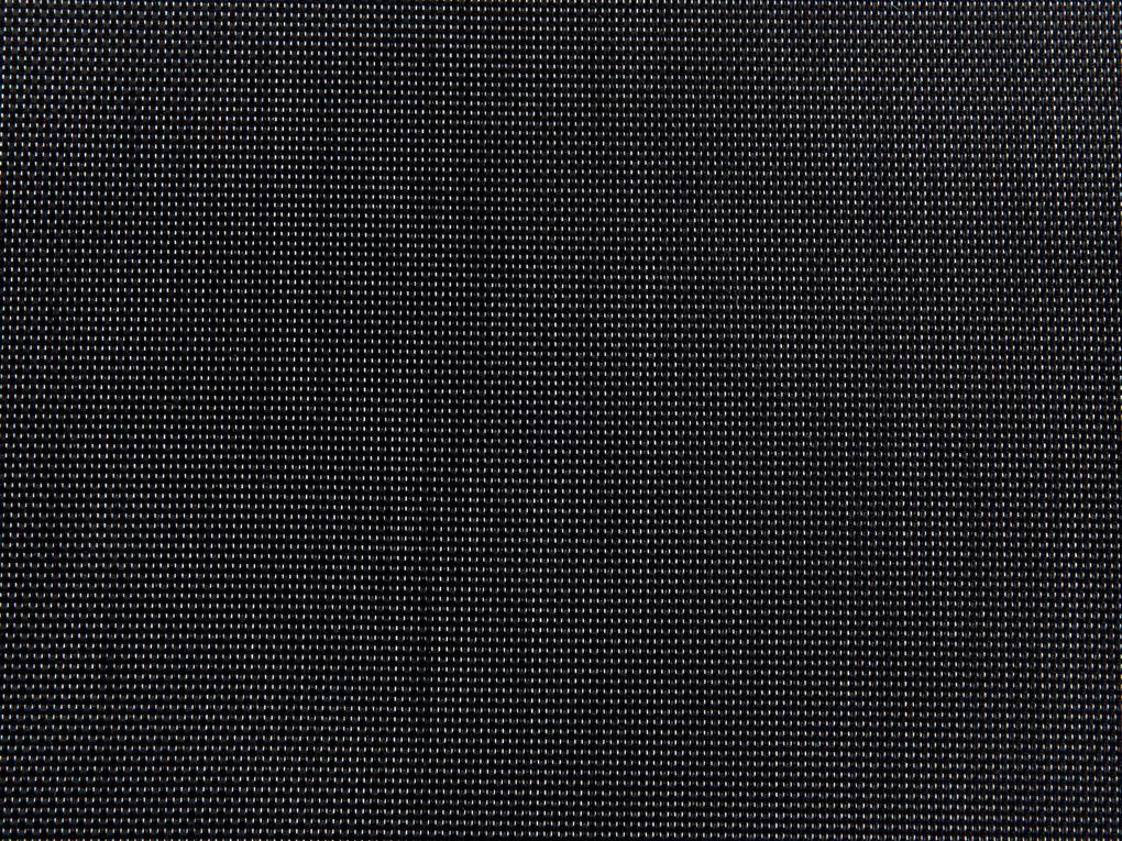 Conjunto de mesa com tampo triplo granito polido preto 220 x 100 cm e 8 cadeiras pretas GROSSETO Beliani